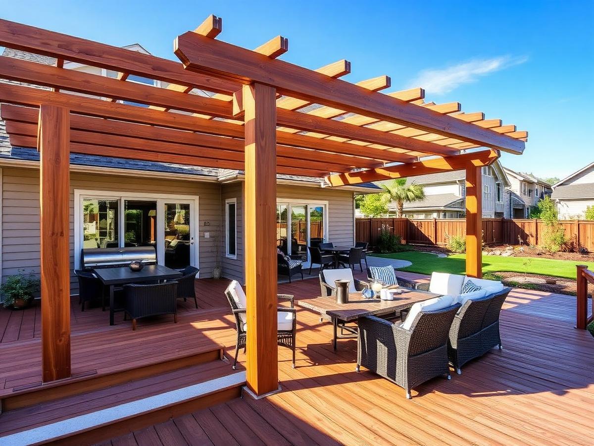 Cedar Pergola Deck