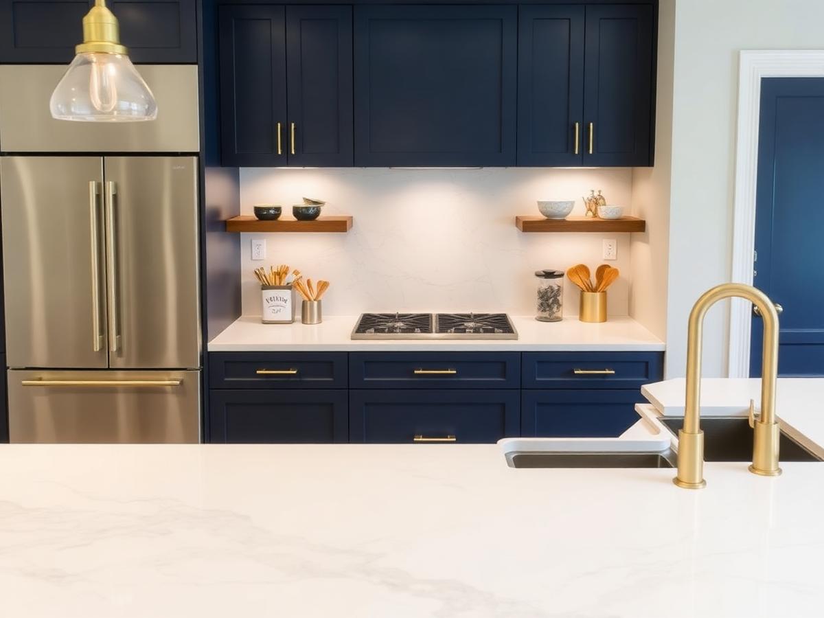Modern Navy Kitchen